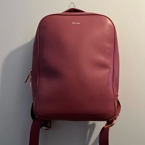 Matt&Nat Pink BREMEN backpack with rosegold hardware